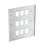 British General Nexus Metal Grid 9-Module Grid Faceplate Brushed Steel