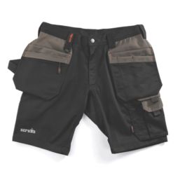 Scruffs Worker Plus Multi-Pocket Holster Work Shorts Black 40" W