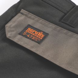Scruffs Worker Plus Multi-Pocket Holster Work Shorts Black 40" W