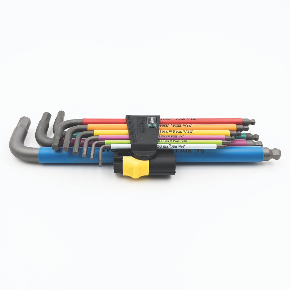 Wera 950/9 Hex-Plus Multicolour 3 Stiftsleutelset 9-delig