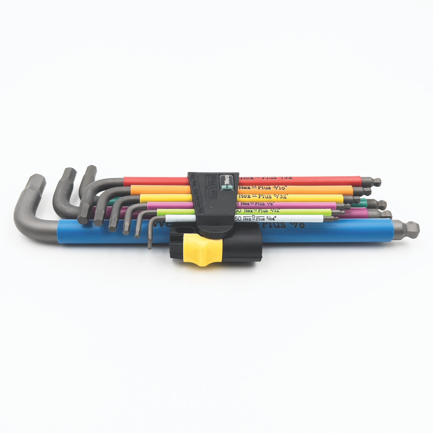 Wera 950 SPKL BlackLaser Imperial Hex Plus & Ball End Multicolour L-Key Set 9 Pieces (131TX)