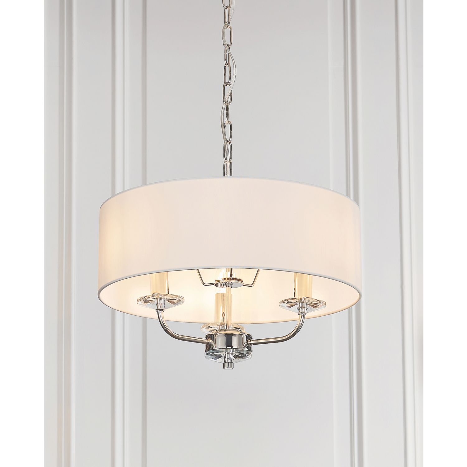 Quay Design Polaris 3-Light Pendant Bright Nickel (131VG)