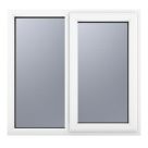 Crystal  Right-Hand Opening Obscure Double-Glazed Casement White uPVC Window 1190mm x 1190mm