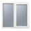 Crystal  Right-Hand Opening Obscure Double-Glazed Casement White uPVC Window 1190mm x 1190mm