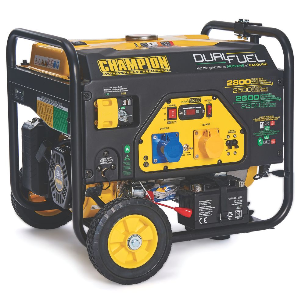 Champion CPG3500E2-DF 2800W Dual Fuel Generator 120 /240V - Screwfix