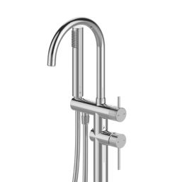 Swirl Melba Chrome 1161mm Floor Mounted Single Control Manual Shower Mixer Tap