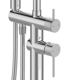 Swirl Melba Chrome 1161mm Floor Mounted Single Control Manual Shower Mixer Tap