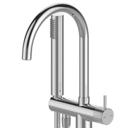 Swirl Melba Chrome 1161mm Floor Mounted Single Control Manual Shower Mixer Tap