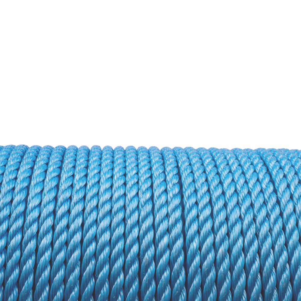 Essentials Twisted Rope Blue 8mm x 500m - Screwfix