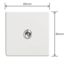 Varilight  10A 1-Gang 2-Way Light Switch  Ice White with Colour-Matched Inserts