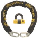 Burg-Wachter Hardened Steel Motorbike Security Chain & U- Lock 1m x 12mm
