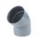 FloPlast  Solvent Weld 135° Single Socket Bottom Offset Bend Grey 110mm