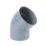 FloPlast  Solvent Weld 135° Single Socket Bottom Offset Bend Grey 110mm