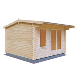 Shire Marlborough 12' x 12' (Nominal) Reverse Apex Timber Log Cabin