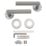 Eurospec  Fire Rated Mitred Lever on Rose Pair Satin Stainless Steel
