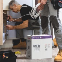 Labgear Cat 5e Purple LSZH 4-Pair 8-Core Unshielded Ethernet Cable 305m Box