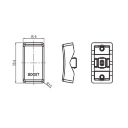 Knightsbridge 'COOKER HOOD' Switch Cover White