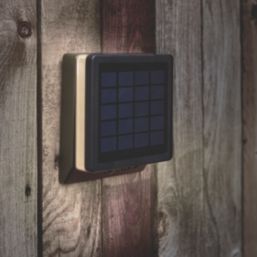 Lutec Moze Outdoor LED Solar Wall Light With PIR Sensor Black  1000lm