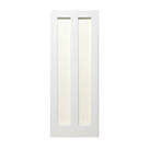 2-Clear Light Primed White Wooden Shaker Internal Door 2032mm x 813mm