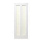 2-Clear Light Primed White Wooden Shaker Internal Door 2032mm x 813mm