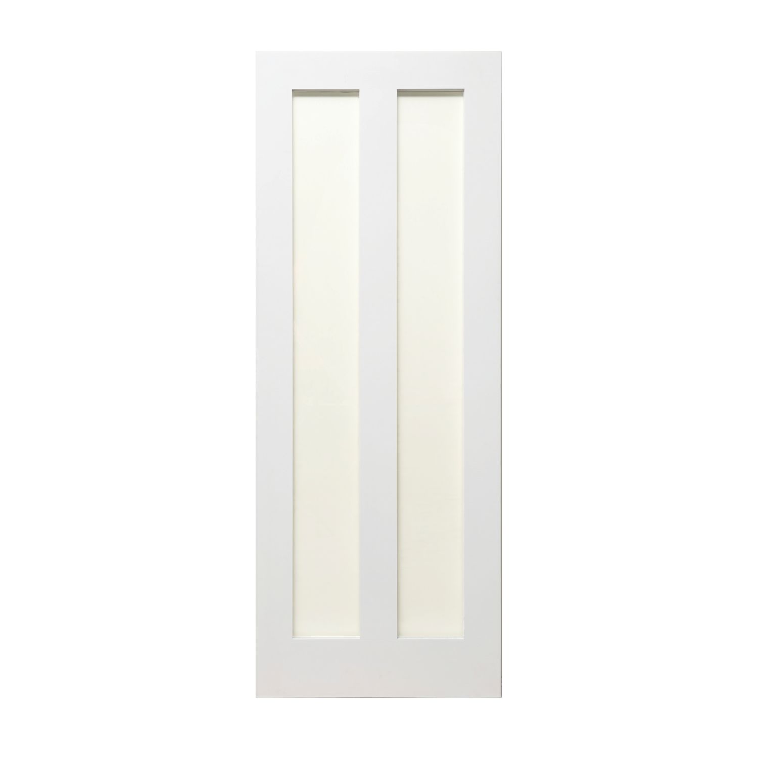 2-Clear Light Primed White Wooden Shaker Internal Door 2032mm x 813mm (132FA)