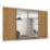 Spacepro Classic 4-Door Sliding Wardrobe Door Kit Oak Frame Oak / Mirror Panel 2370mm x 2260mm
