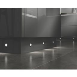 Sensio Stellar Pro Recessed Round LED Kitchen Plinth Lights Chrome 1.5W 60lm 4 Pack