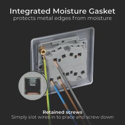 British General Nexus Metal 20A 16AX 3-Gang 2-Way Light Switch  Matt Black