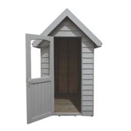 Forest FRA46GYIN 5' x 6' 6" (Nominal) Apex Overlap Timber Shed with Assembly