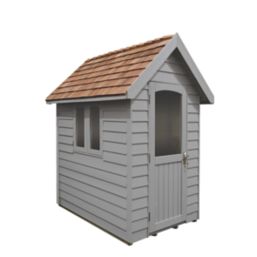 Forest FRA46GYIN 5' x 6' 6" (Nominal) Apex Overlap Timber Shed with Assembly