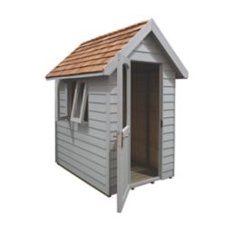 Forest FRA46GYIN 5' x 6' 6" (Nominal) Apex Overlap Timber Shed with Assembly