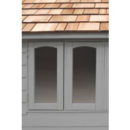 Forest FRA46GYIN 5' x 6' 6" (Nominal) Apex Overlap Timber Shed with Assembly