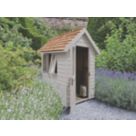 Forest FRA46GYIN 5' x 6' 6" (Nominal) Apex Overlap Timber Shed with Assembly