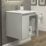 Newland  Double Door Wall-Mounted Vanity Unit with Basin Matt Pearl Grey 500mm x 450mm x 540mm