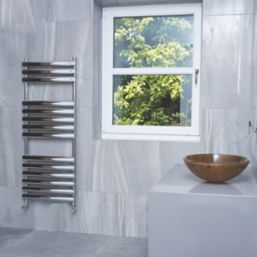 Towelrads 1200mm x 500mm 1221BTU Chrome Flat Designer Towel Radiator