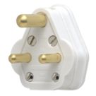 MK  5A Unfused Round Pin Plug White