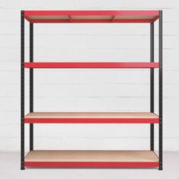 RB Boss  4-Tier Metal Garage Shelving Unit 1600mm x 600mm x 1800mm