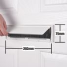 Stormguard Brush Letter Plate White 292mm x 75mm