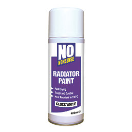 No Nonsense Radiator Spray Paint Gloss White 400ml