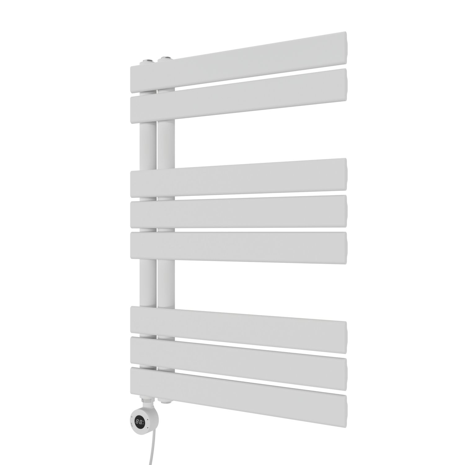 Azur 750mm x 500mm 1024BTU White Flat Electric Towel Radiator (133AC)