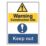 Essentials  "Warning Construction Site Keep Out" Sign 400mm x 300mm