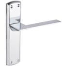 Smith & Locke Marloes Fire Rated Latch Lever Door Handles Pair Polished Chrome