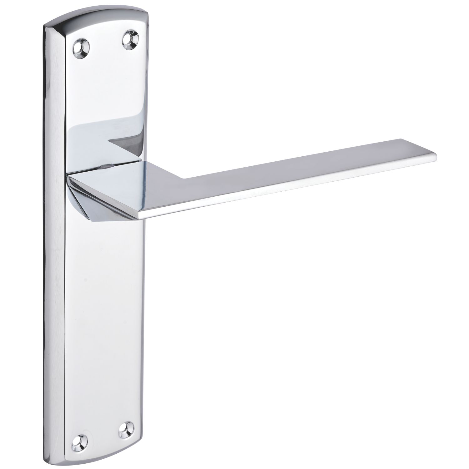 Smith & Locke Marloes Fire Rated Latch Lever Door Handles Pair Polished Chrome (133HY)