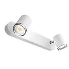 Philips Hue Ambiance Adore LED Rectangular 2-Light Smart Double Bathroom Spotlight White 5W 350lm