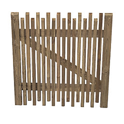 Forest Picket Garden Gate 900mm x 900mm Natural Timber