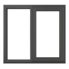 Crystal  Right-Handed Clear Double-Glazed Casement Anthracite on White uPVC Window 1190mm x 965mm