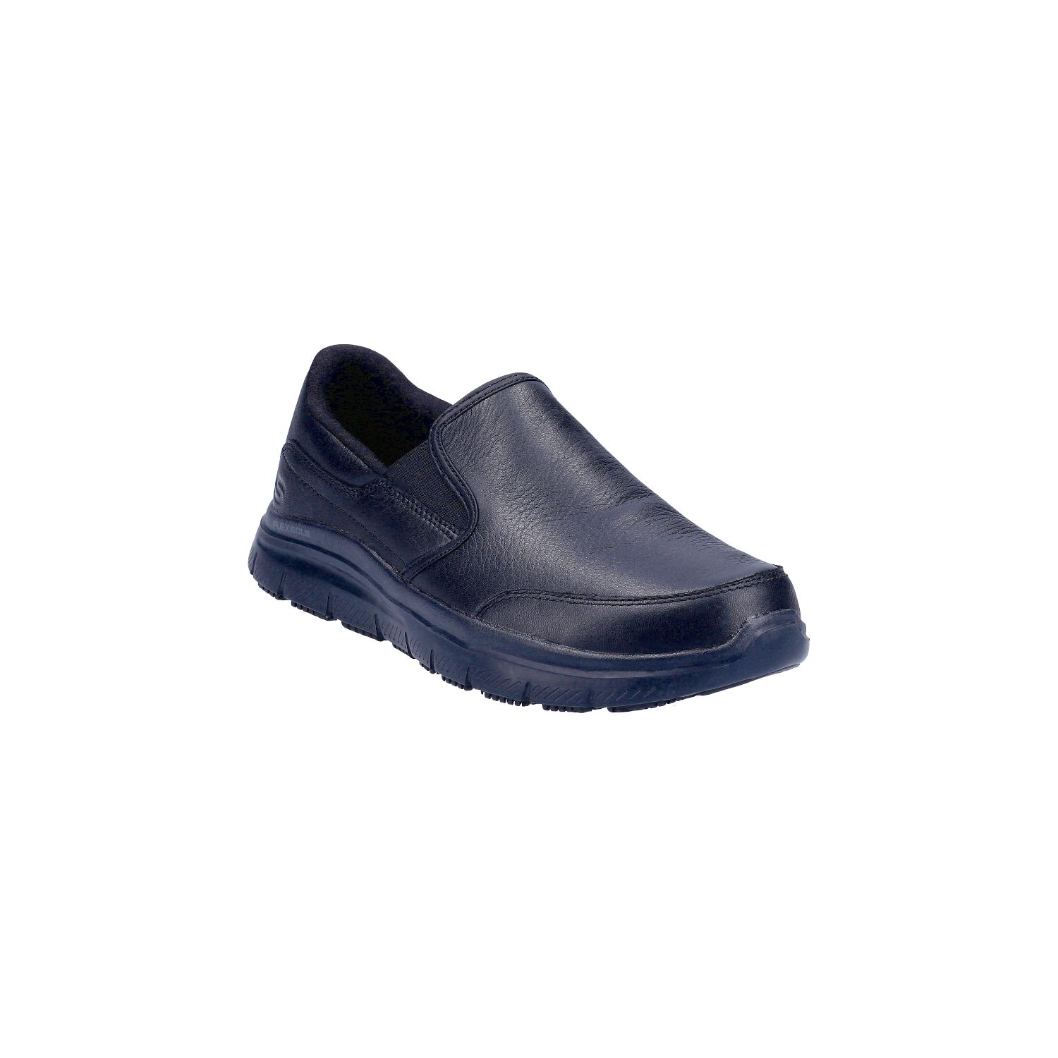 Skechers Flex Advantage Size 8 Black Water-Resistant Slip-On Non Safety Shoes (133JV)