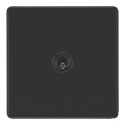 LAP  20A 16AX 1-Gang 2-Way Switch  Matt Black with Colour-Matched Inserts