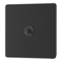 LAP  20A 16AX 1-Gang 2-Way Switch  Matt Black with Colour-Matched Inserts