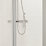 Framed Rectangular Bi-Fold Shower Door Polished Silver 900mm x 1850mm